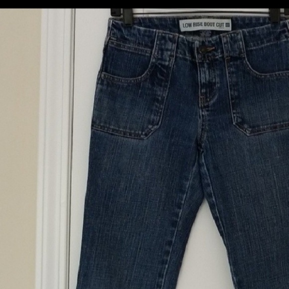New Retro Gap Low Rise Boot Cut Boyfriend Jeans 2 - Picture 3 of 4